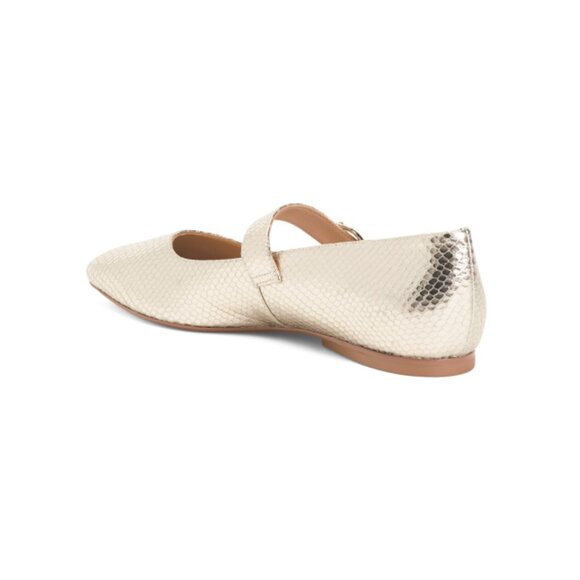 27 EDIT NATURALIZER Champagne Leather Carter Flats - Picture 2 of 2
